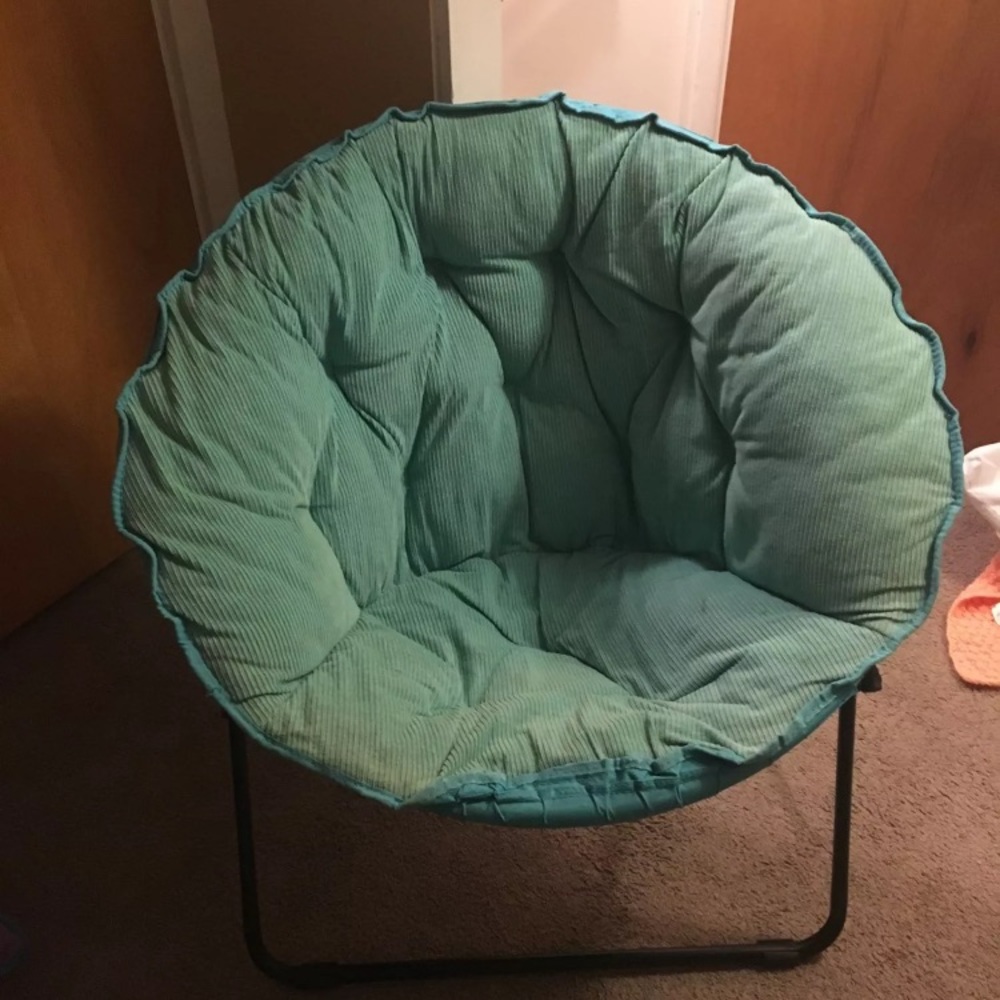 Used Turquoise Bean bag chair